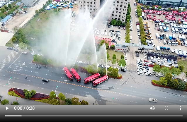 供水消防車現(xiàn)場演示